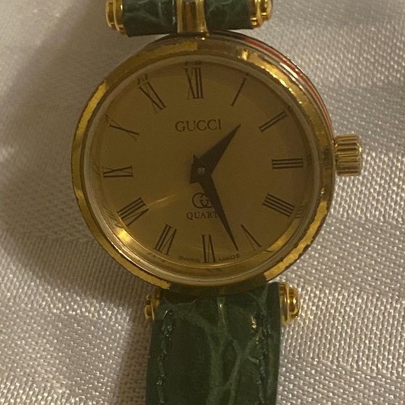Gucci Watch Vintage Sherry Line 21mm Women\'s Gold X Green main image 11